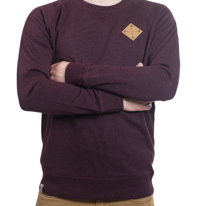 Ecolodge | Herren Sweater "Snappy Guy" heather grape red