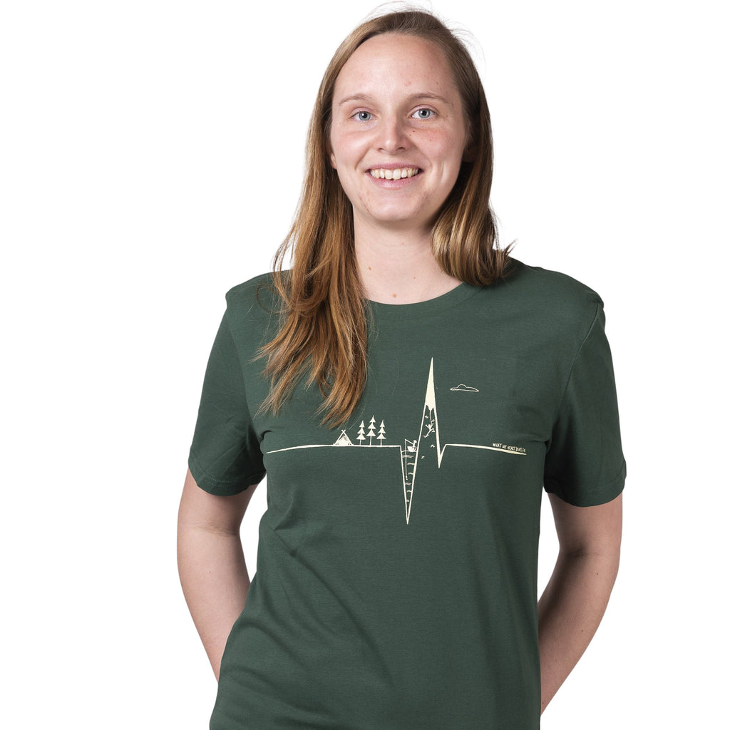 Ecolodge | Herren T- Shirt "Heartbeat" bottle green