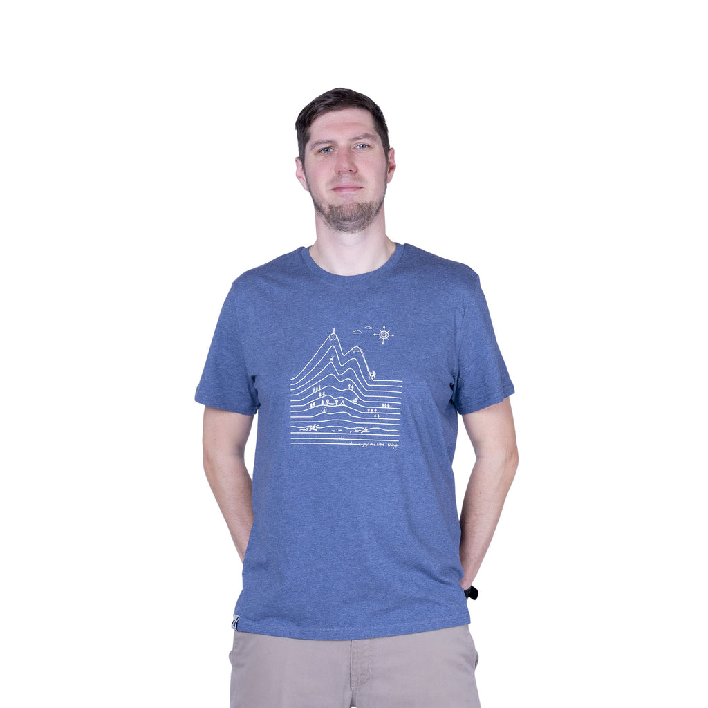 Ecolodge | Herren T- Shirt "Cozy" dark heather blue