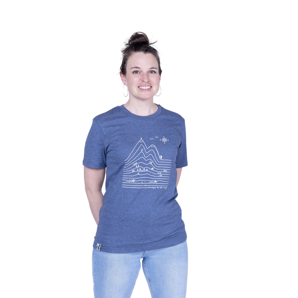 Ecolodge | Damen T- Shirt "Cozy" dark heather blue